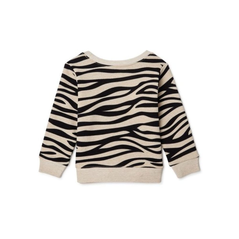 (4/$25) Garanimals Baby Girls Zebra Print Long Sleeve Fleece Sweater Top